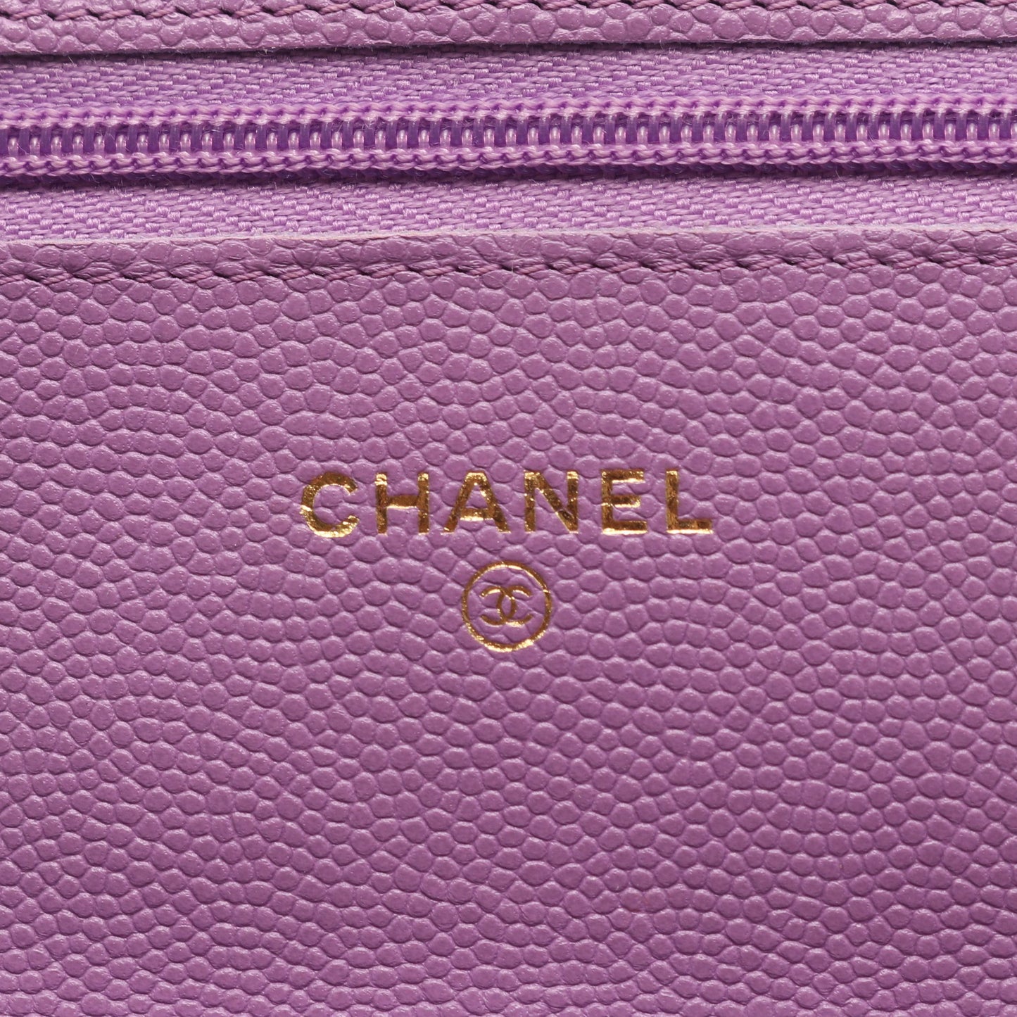 マトラッセ チェーンウォレット キャビアスキン ライトパープル ゴールド金具 シャネル バッグ CHANEL