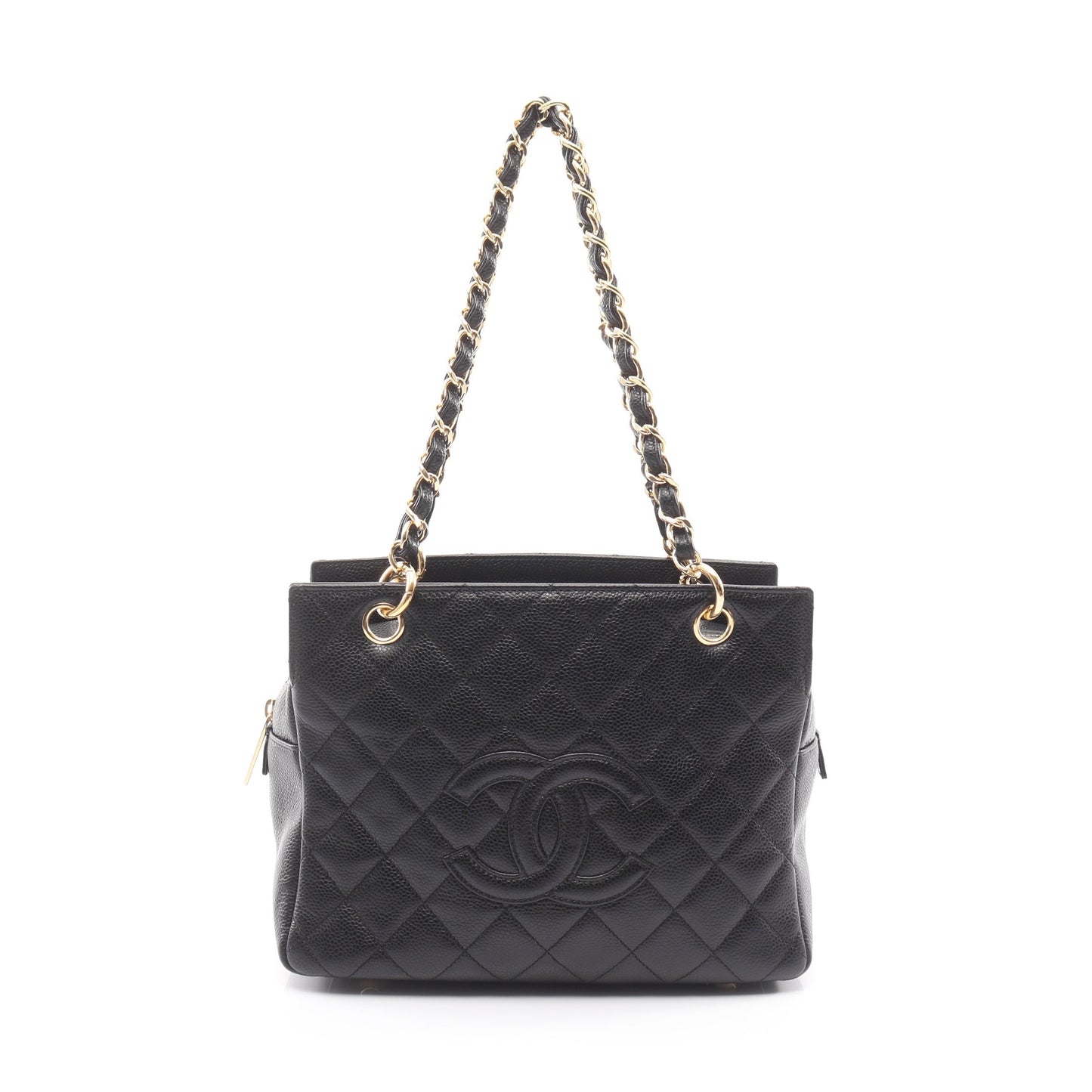 マトラッセ チェーンショルダーバッグ キャビアスキン ブラック ゴールド金具 シャネル バッグ CHANEL