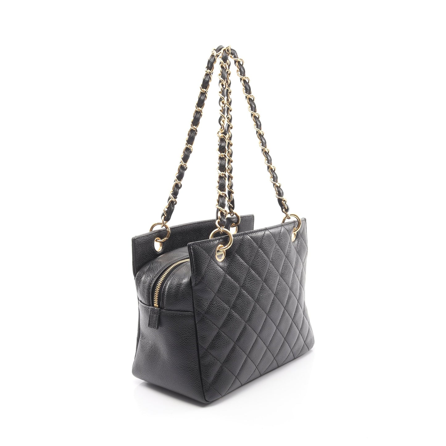 マトラッセ チェーンショルダーバッグ キャビアスキン ブラック ゴールド金具 シャネル バッグ CHANEL