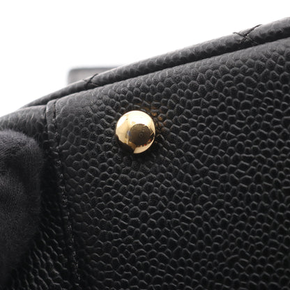 マトラッセ チェーンショルダーバッグ キャビアスキン ブラック ゴールド金具 シャネル バッグ CHANEL