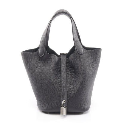 ピコタンロックPM キャバン ハンドバッグ トリヨンクレマンス ダークネイビー シルバー金具 K刻印 エルメス バッグ HERMES