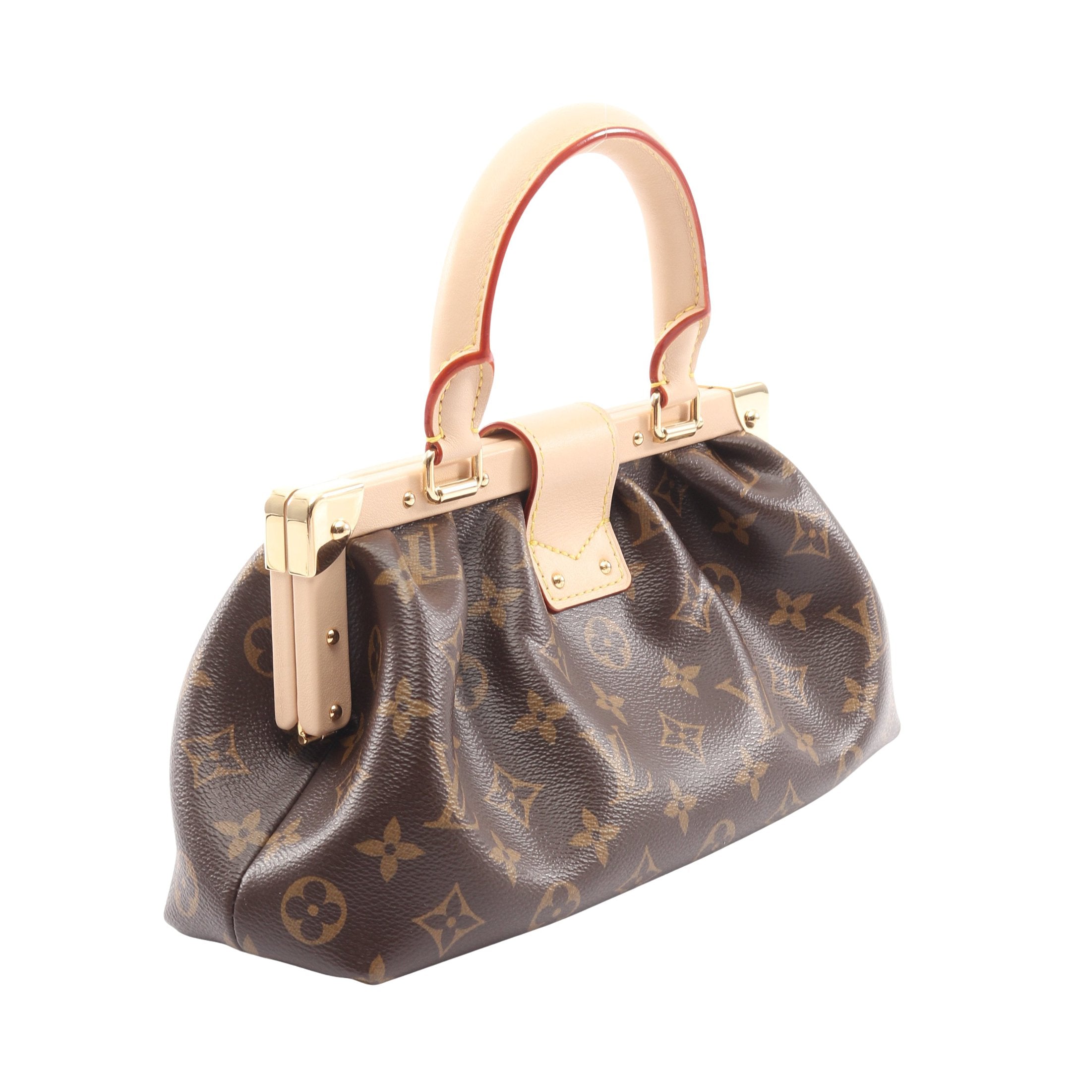 モノグラム クラッチ ハンドバッグ PVC レザー ブラウン 2WAY ルイ