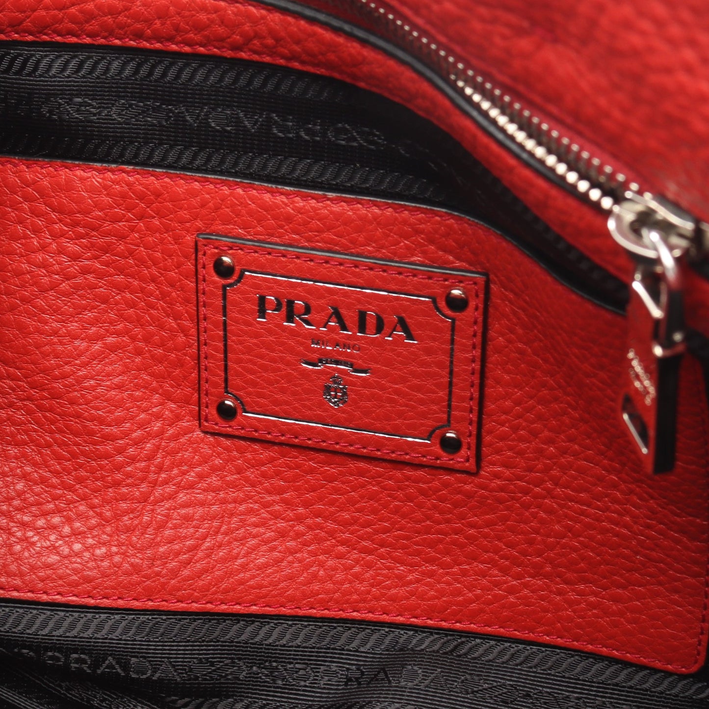 VIT.DAINO ハンドバッグ レザー レッド 2WAY プラダ バッグ PRADA