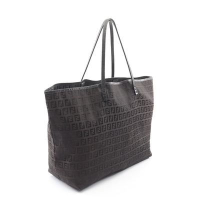 ズッキーノ ハンドバッグ トートバッグ キャンバス レザー ダークブラウン ブラック フェンディ バッグ FENDI