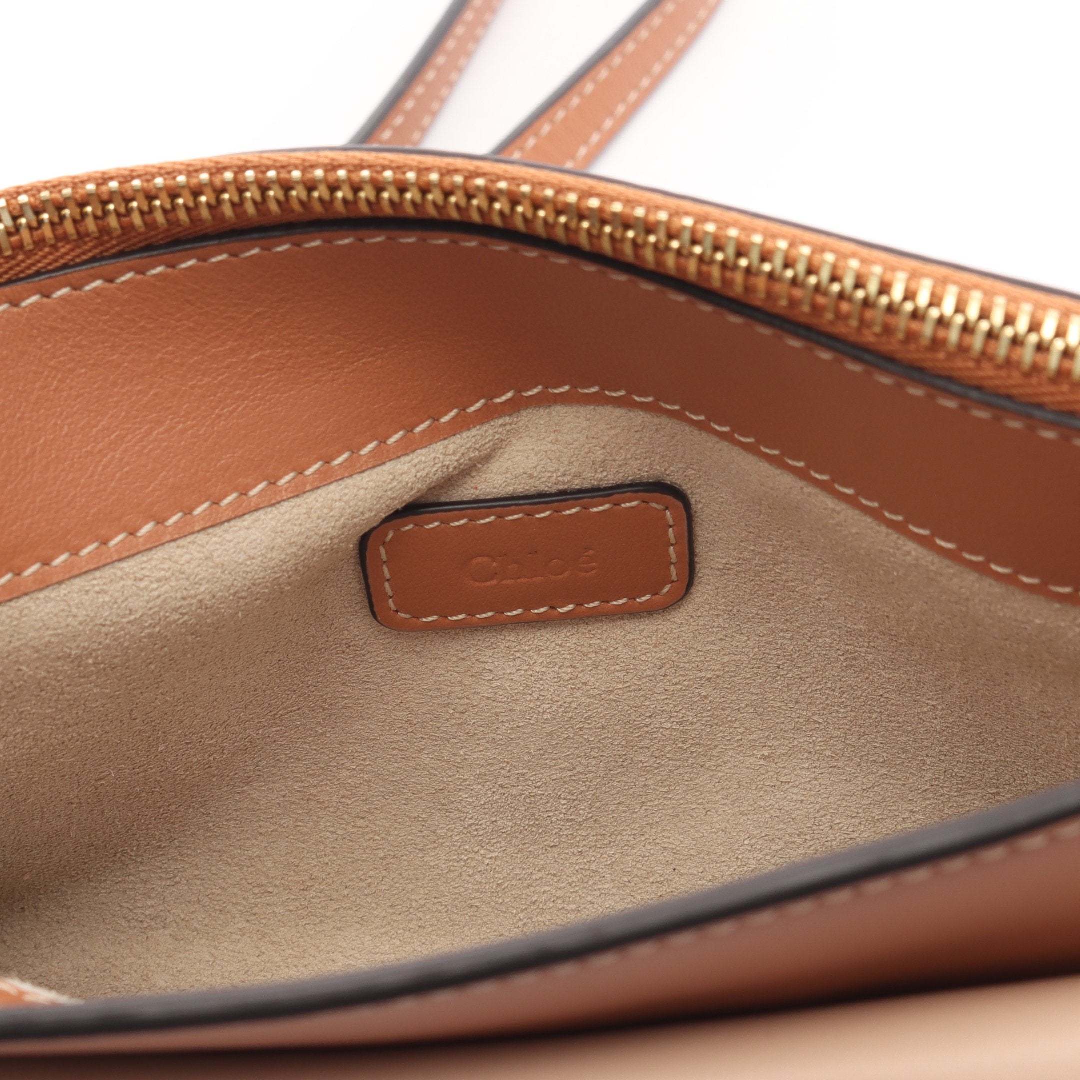 Chloé ショルダーバッグ チェーン ブラウン 美品 テス チェーンショルダーバッグ レザー ブラウン ベージュ クロエ – RECLO