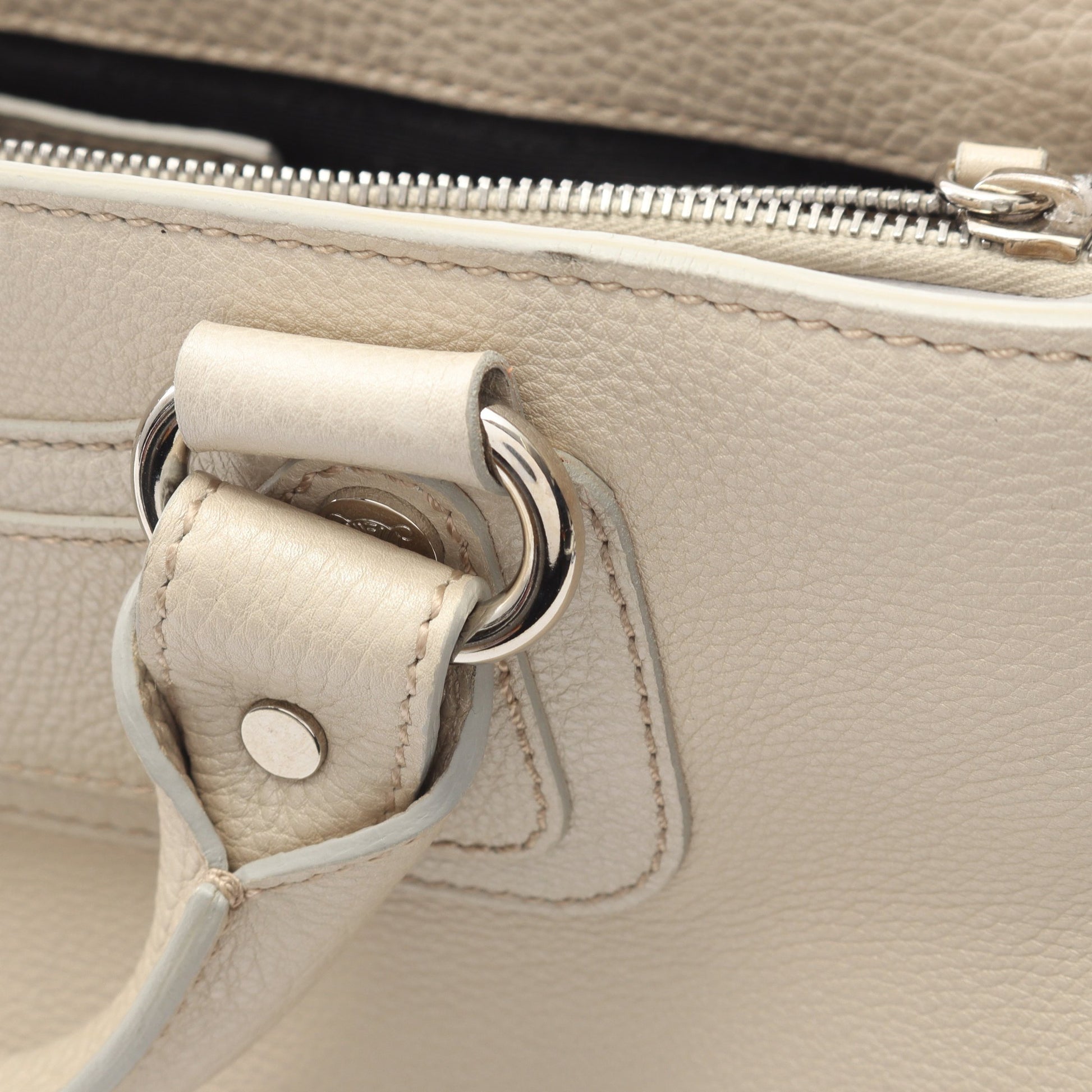 ブギーバッグ ハンドバッグ レザー オフホワイト セリーヌ バッグ CELINE