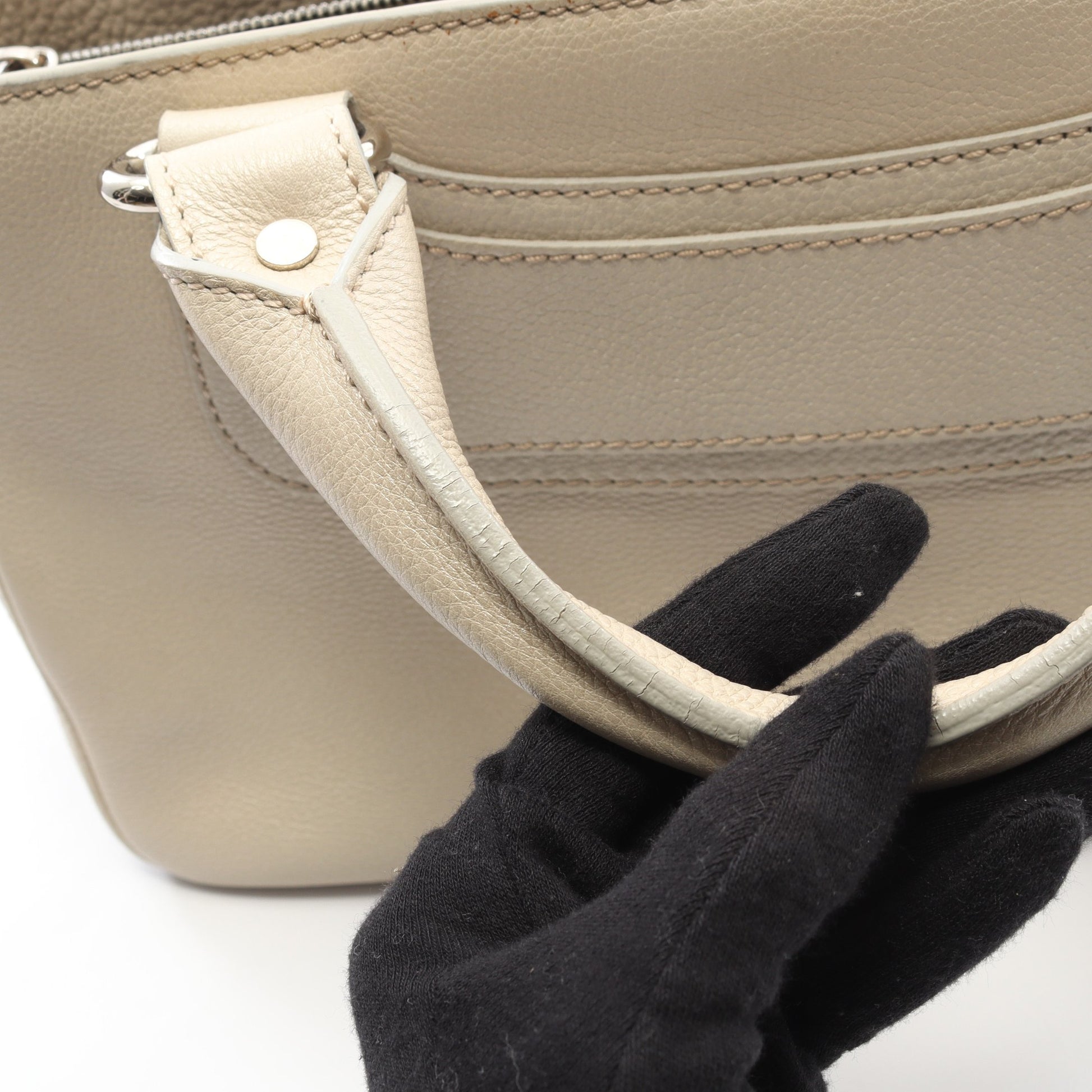 ブギーバッグ ハンドバッグ レザー オフホワイト セリーヌ バッグ CELINE