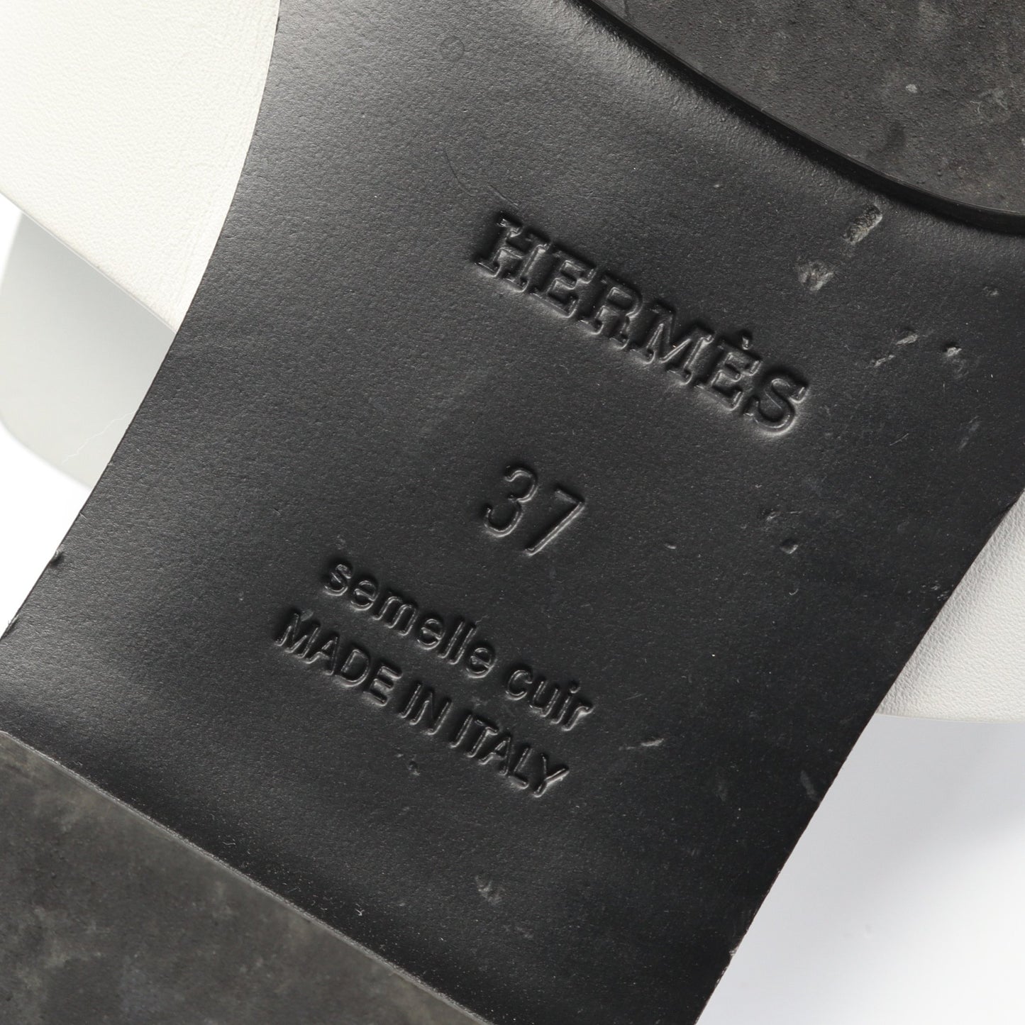 ギャラリー トングサンダル レザー ホワイト エルメス シューズ HERMES