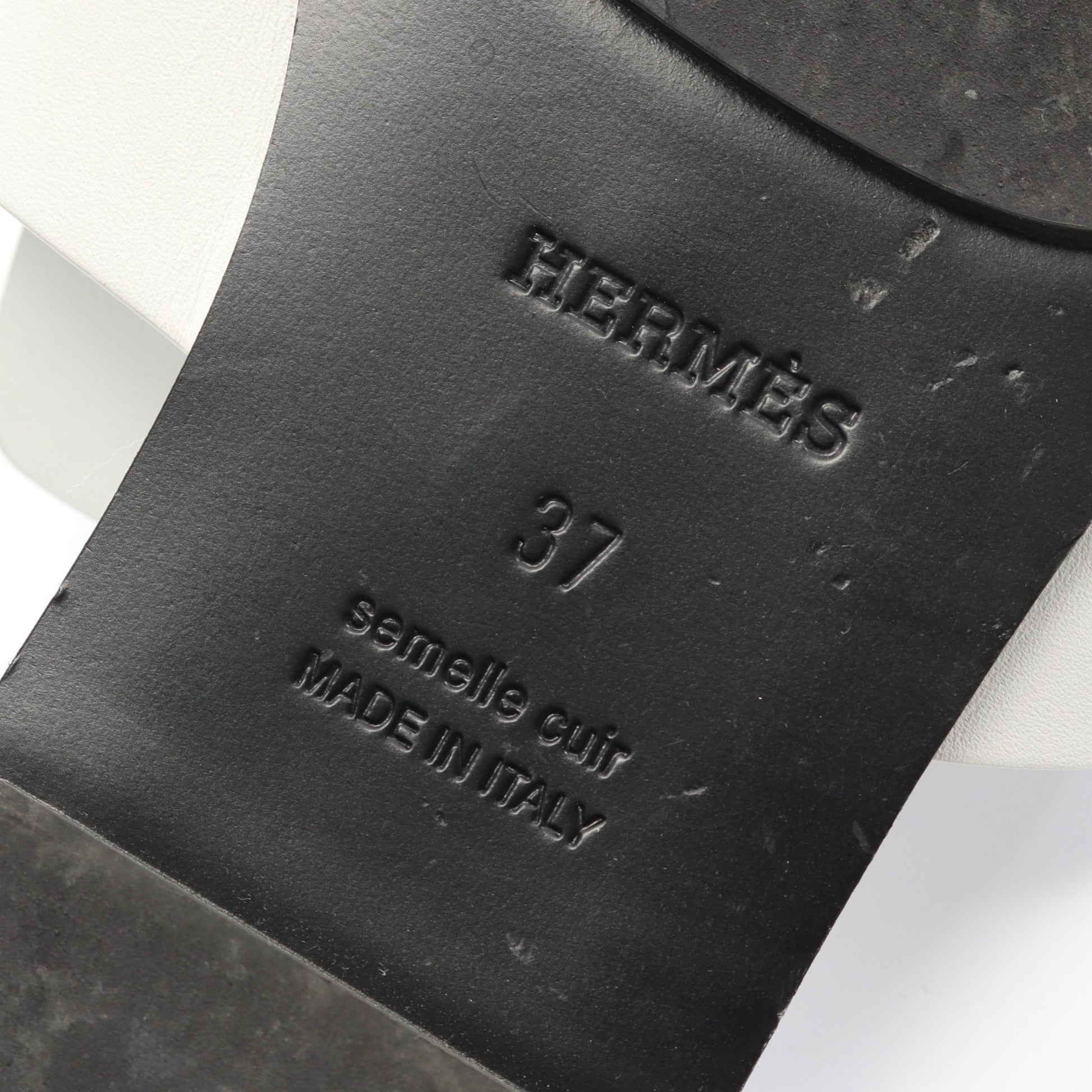 ギャラリー トングサンダル レザー ホワイト エルメス シューズ HERMES