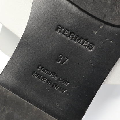 ギャラリー トングサンダル レザー ホワイト エルメス シューズ HERMES