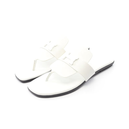 ギャラリー トングサンダル レザー ホワイト エルメス シューズ HERMES