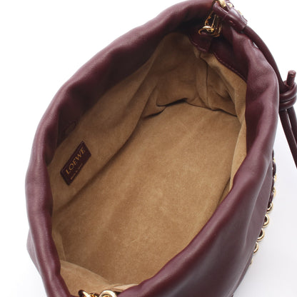フラメンコパース チェーンショルダーバッグ レザー パープル 2WAY ロエベ バッグ LOEWE