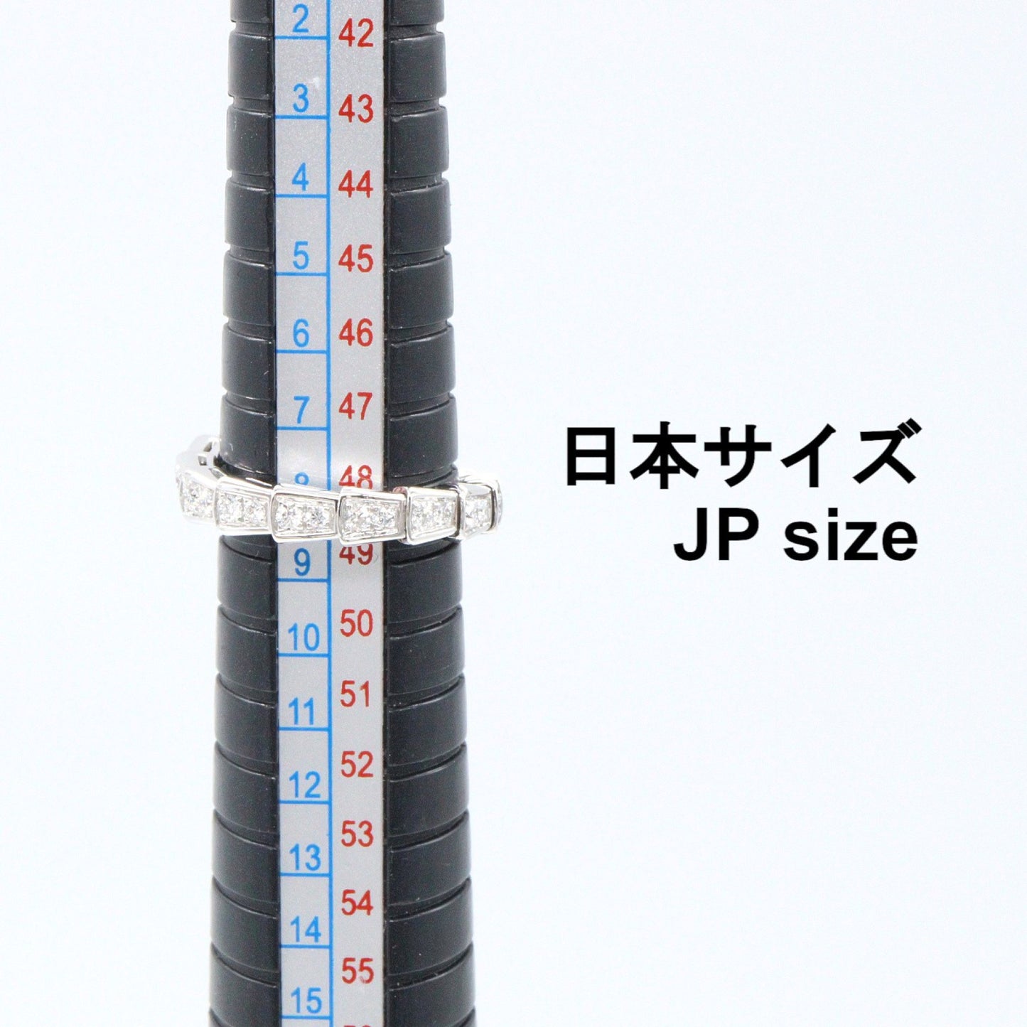 セルペンティシングルスパイラル フルダイヤ リング 指輪 K18WG ダイヤモンド ホワイトゴールド クリア ブルガリ アクセサリー BVLGARI