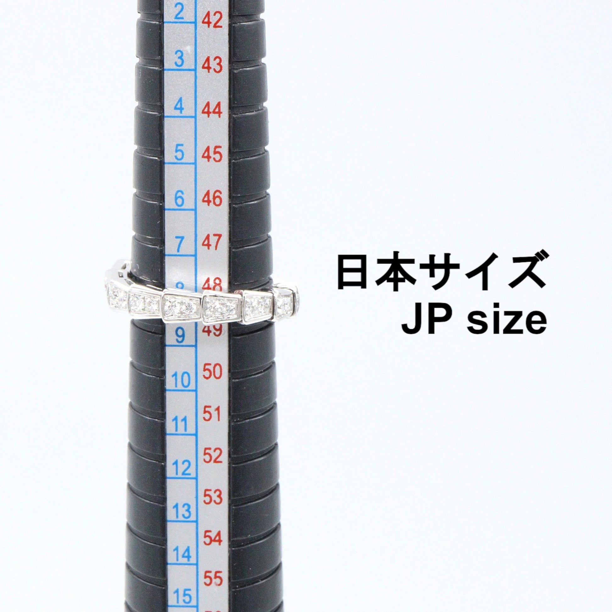 セルペンティシングルスパイラル フルダイヤ リング 指輪 K18WG ダイヤモンド ホワイトゴールド クリア ブルガリ アクセサリー BVLGARI
