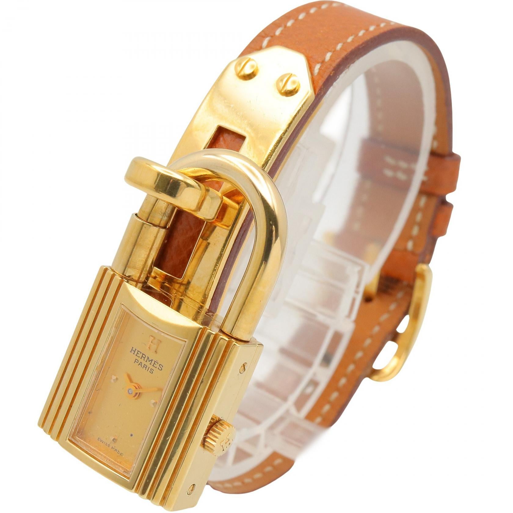 ケリーウォッチ レディース 腕時計 クオーツ GP レザー ゴールド