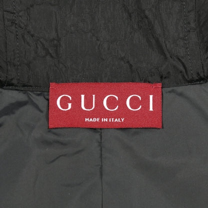 GGナイロン ベスト ナイロン ブラック フード付き 中綿 グッチ アウター GUCCI