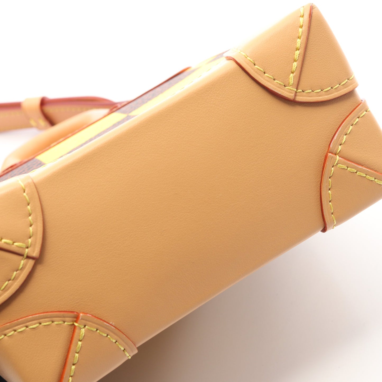 ナノ スティーマー ダミエポップ ショルダーバッグ PVC レザー ブラウン イエロー 2WAY ルイヴィトン バッグ LOUIS VUITTON