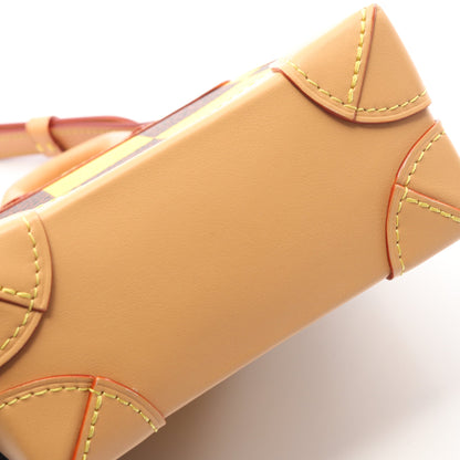 ナノ スティーマー ダミエポップ ショルダーバッグ PVC レザー ブラウン イエロー 2WAY ルイヴィトン バッグ LOUIS VUITTON