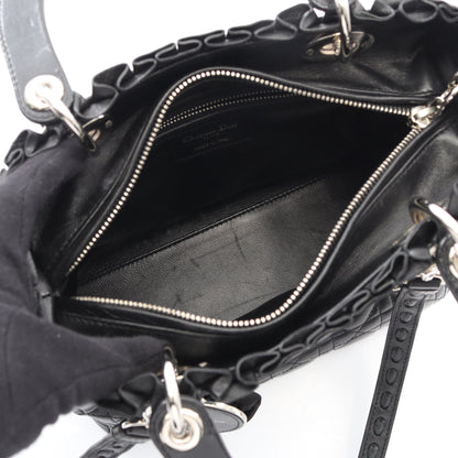 LADY DIOR レディディオール ハンドバッグ ラムスキン ブラック 2WAY クリスチャンディオール バッグ Christian Dior