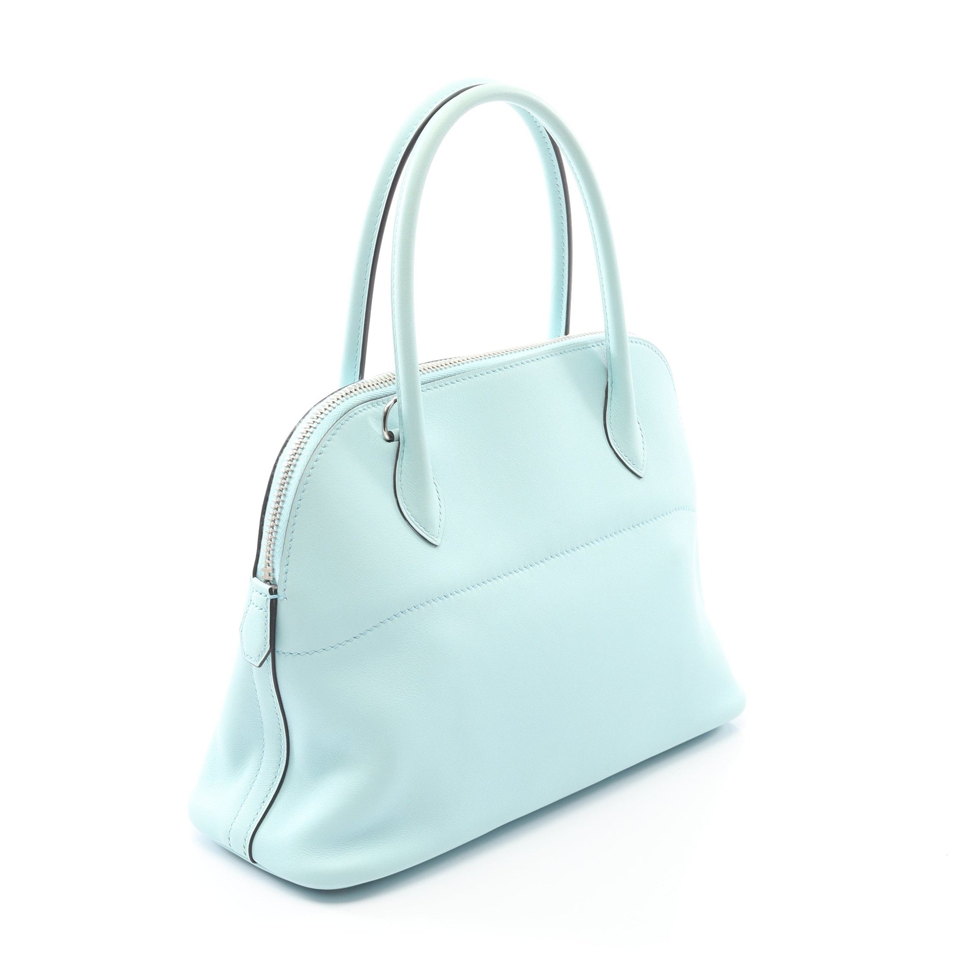 ボリード27 ブルーゼフィール ハンドバッグ ヴォースイフト ライトブルー シルバー金具 2WAY A刻印 エルメス バッグ HERMES