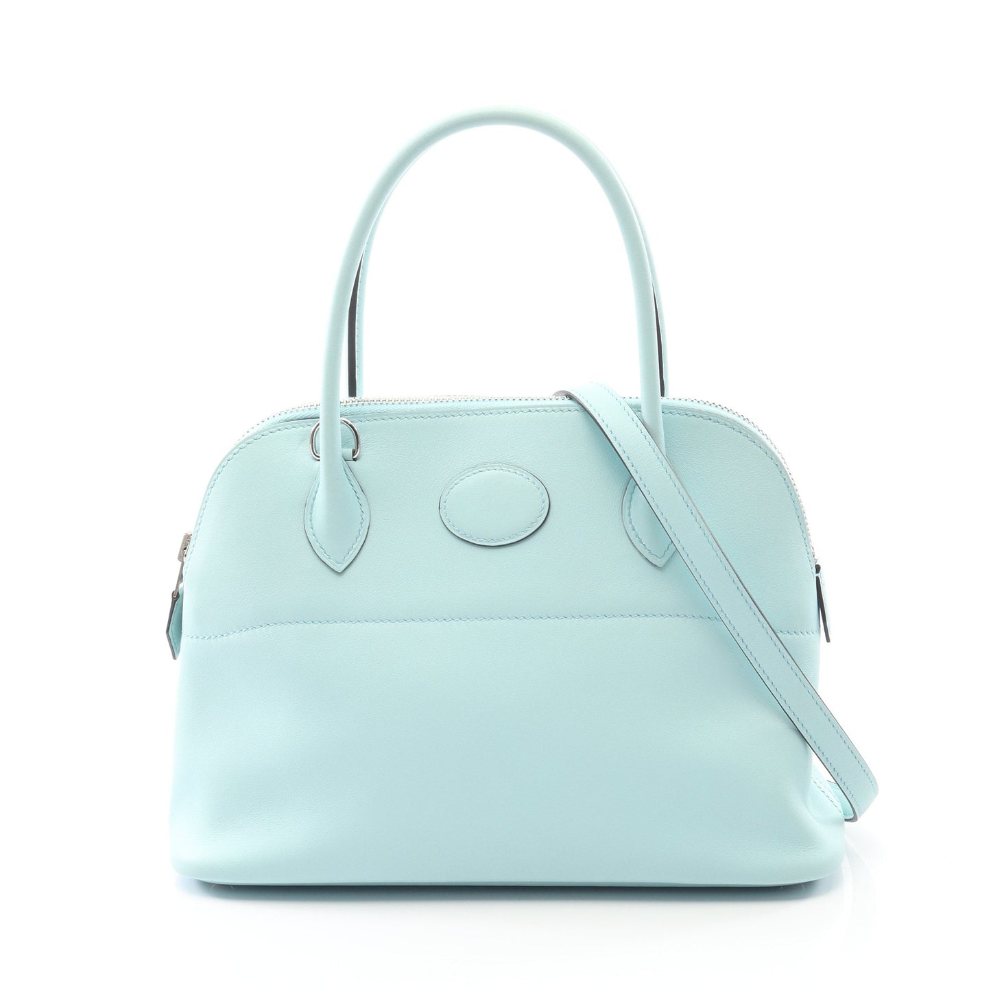 ボリード27 ブルーゼフィール ハンドバッグ ヴォースイフト ライトブルー シルバー金具 2WAY A刻印 エルメス バッグ HERMES