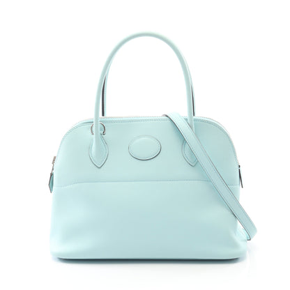ボリード27 ブルーゼフィール ハンドバッグ ヴォースイフト ライトブルー シルバー金具 2WAY A刻印 エルメス バッグ HERMES