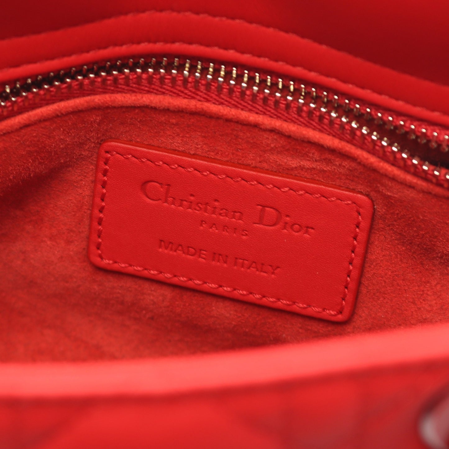 レディディオール ミニ ハンドバッグ レザー レッド 2WAY クリスチャンディオール バッグ Christian Dior