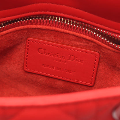 レディディオール ミニ ハンドバッグ レザー レッド 2WAY クリスチャンディオール バッグ Christian Dior