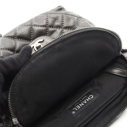 マトラッセ バックパック リュックサック カーフスキン ダークグレー アンティークシルバー金具 シャネル バッグ CHANEL