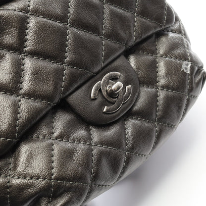 マトラッセ バックパック リュックサック カーフスキン ダークグレー アンティークシルバー金具 シャネル バッグ CHANEL