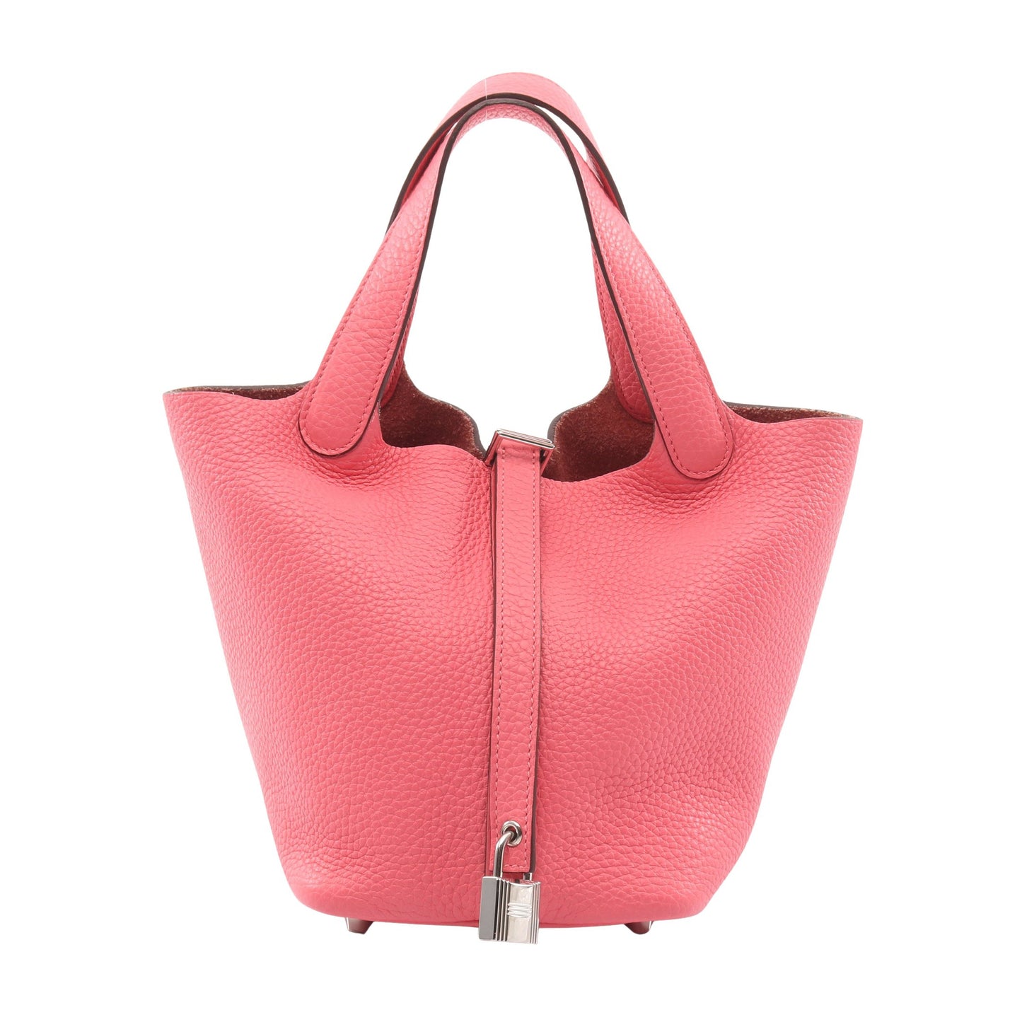 ピコタンロックPM ローズアザレ ハンドバッグ トリヨンクレマンス ピンク シルバー金具 Y刻印 エルメス バッグ HERMES