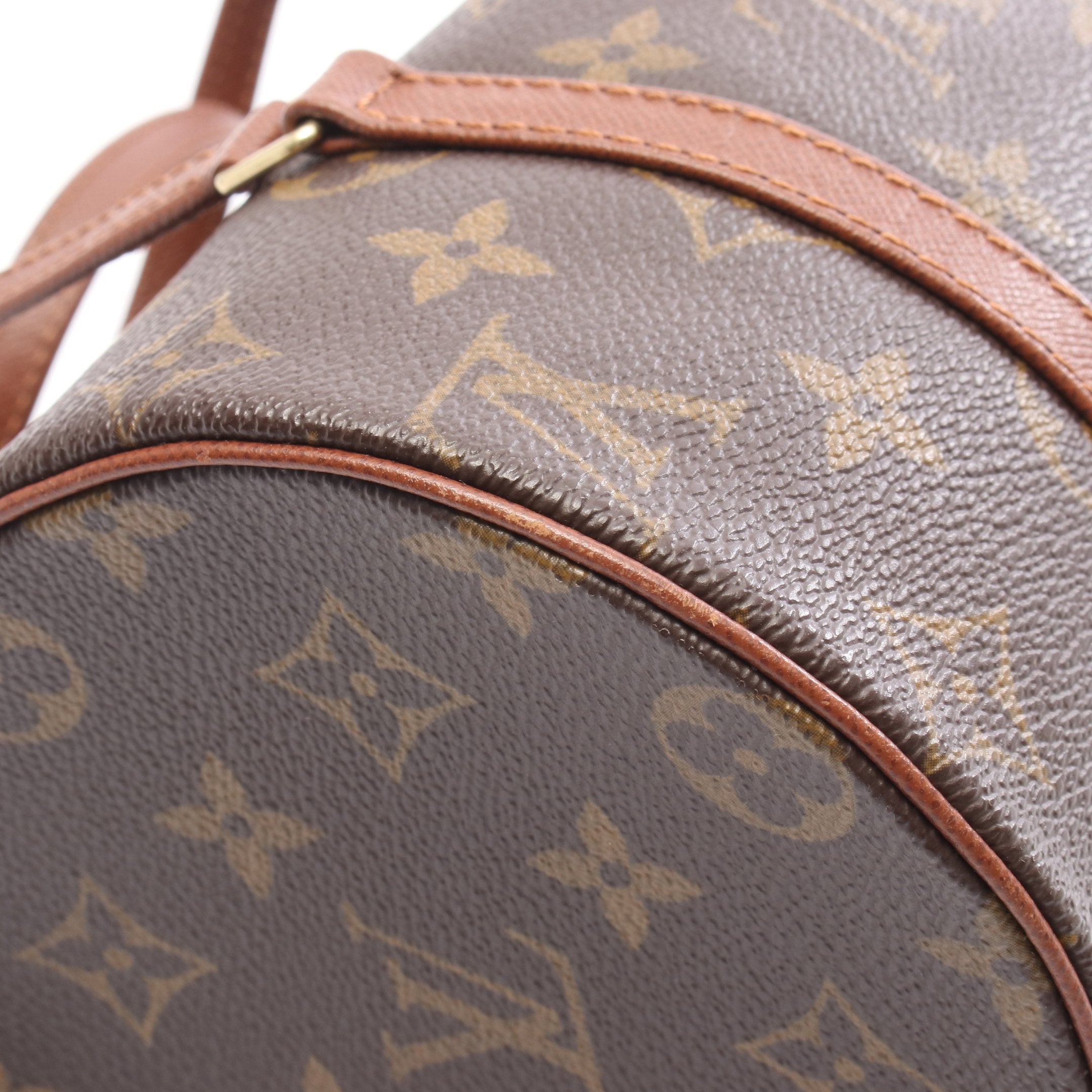 パピヨン30 モノグラム 旧型 ハンドバッグ PVC レザー ブラウン ルイ