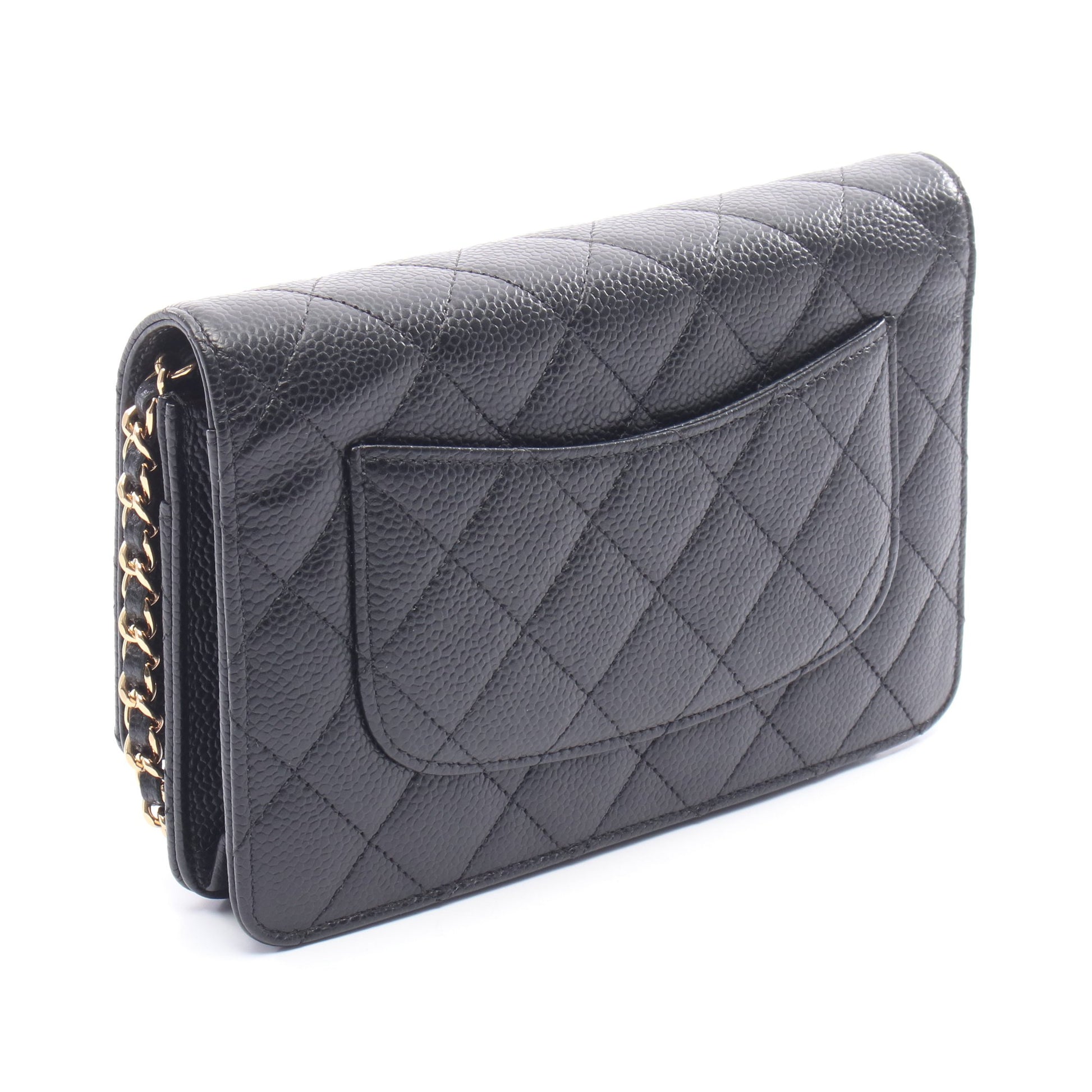 マトラッセ チェーンウォレット キャビアスキン ブラック ゴールド金具 シャネル バッグ CHANEL