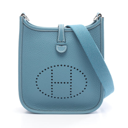 エヴリンTPM ニューブルージーン ショルダーバッグ トリヨンクレマンス ブルー シルバー金具 K刻印 エルメス バッグ HERMES