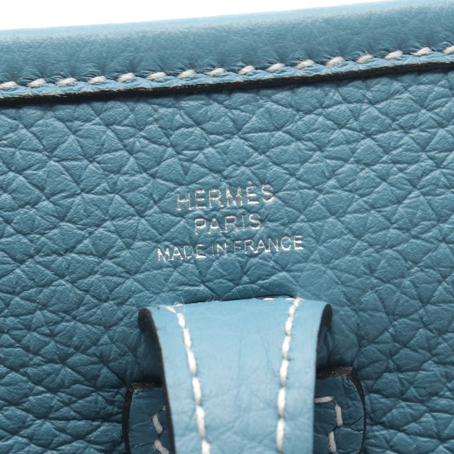 エヴリンTPM ニューブルージーン ショルダーバッグ トリヨンクレマンス ブルー シルバー金具 K刻印 エルメス バッグ HERMES
