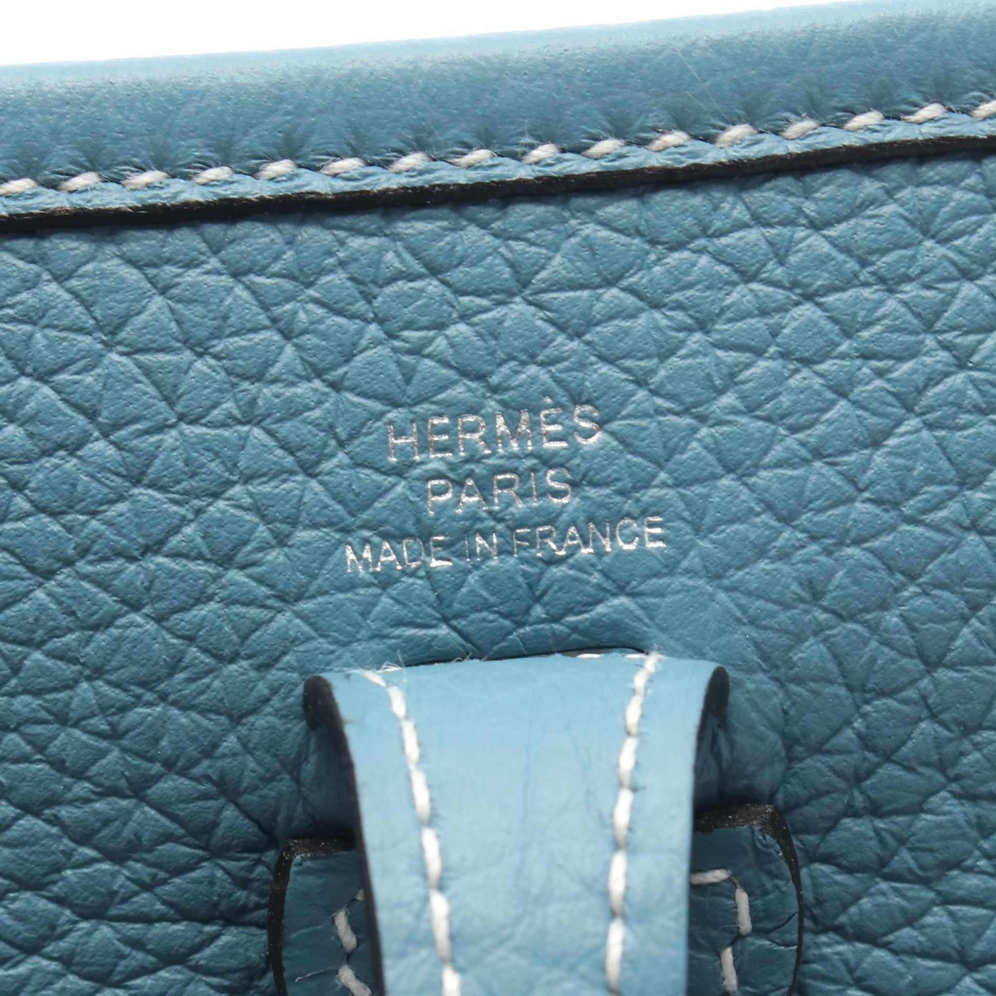 エヴリンTPM ニューブルージーン ショルダーバッグ トリヨンクレマンス ブルー シルバー金具 K刻印 エルメス バッグ HERMES