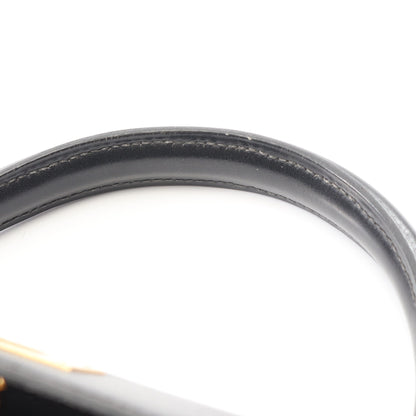ケリー28 ハンドバッグ ボックスカーフ ブラック ゴールド金具 外縫い 2WAY ○Z刻印 エルメス バッグ HERMES