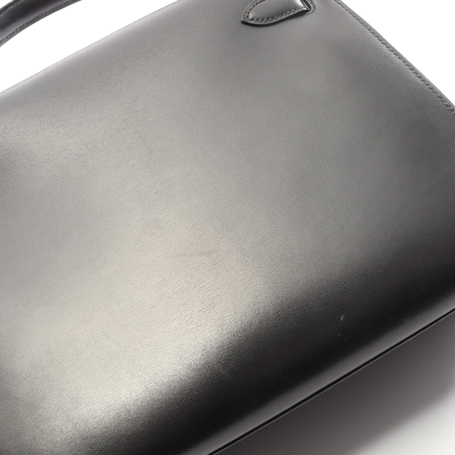 ケリー28 ハンドバッグ ボックスカーフ ブラック ゴールド金具 外縫い 2WAY ○Z刻印 エルメス バッグ HERMES