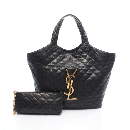 イカール マキシ ハンドバッグ トートバッグ レザー ブラック サンローランパリ バッグ SAINT LAURENT PARIS