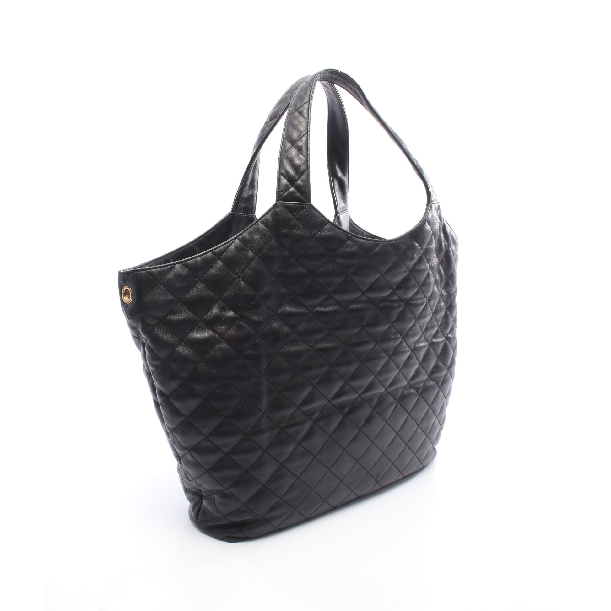 イカール マキシ ハンドバッグ トートバッグ レザー ブラック サンローランパリ バッグ SAINT LAURENT PARIS