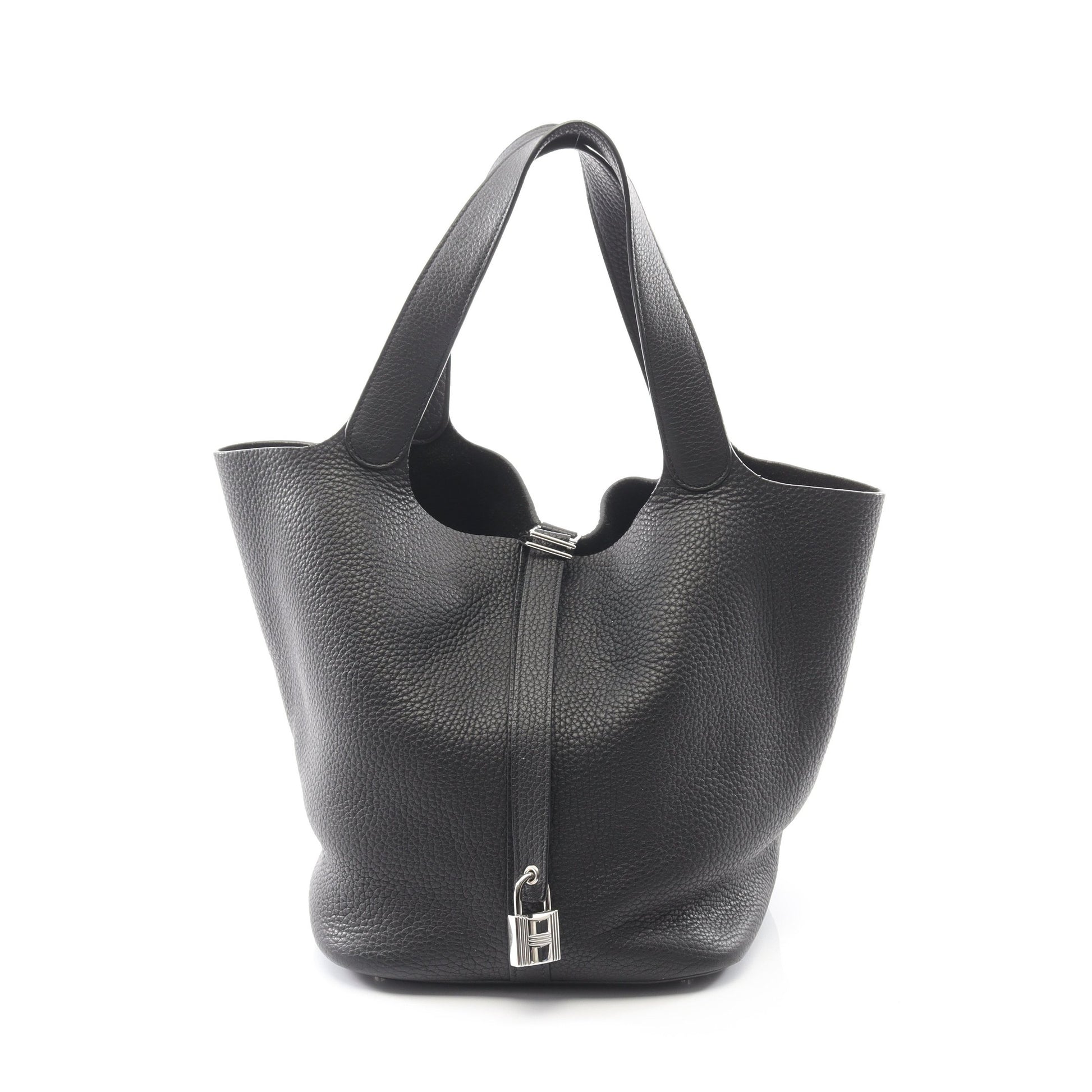 ピコタンロックGM ハンドバッグ トリヨンモーリス ブラック シルバー金具 エルメス バッグ HERMES