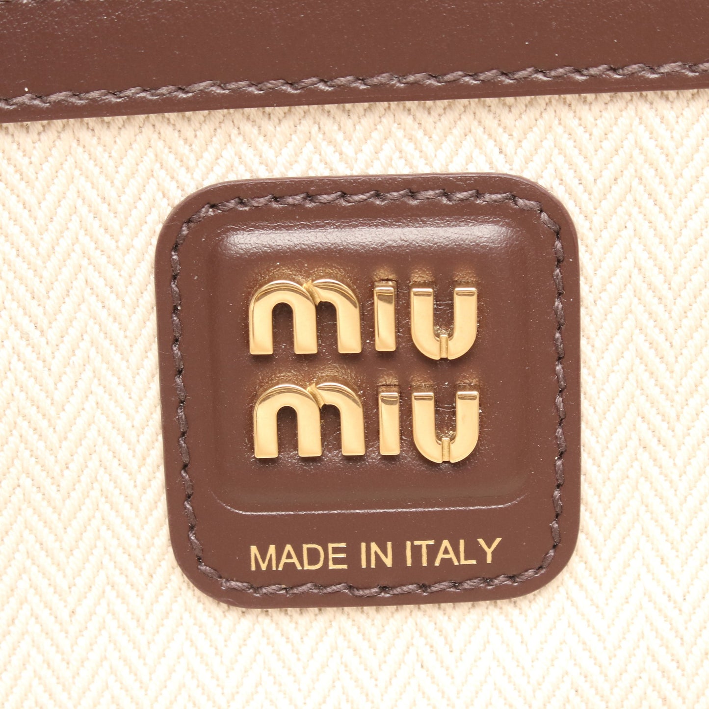 パッチワーク ボー ハンドバッグ レザー スエード ブラウン ミュウミュウ バッグ miu miu