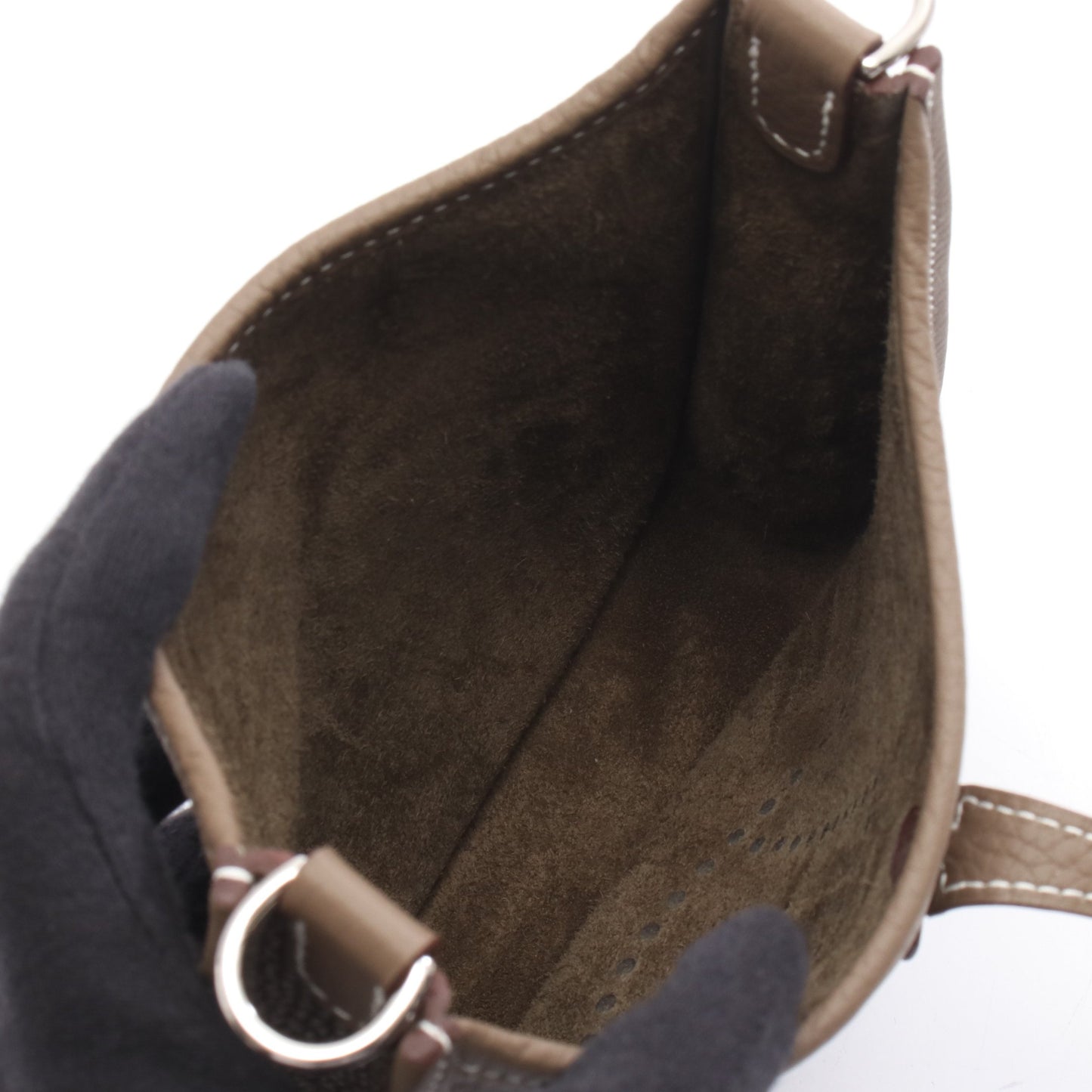 エヴリンTPM エトゥープ ショルダーバッグ トリヨンクレマンス グレーブラウン シルバー金具 K刻印 エルメス バッグ HERMES