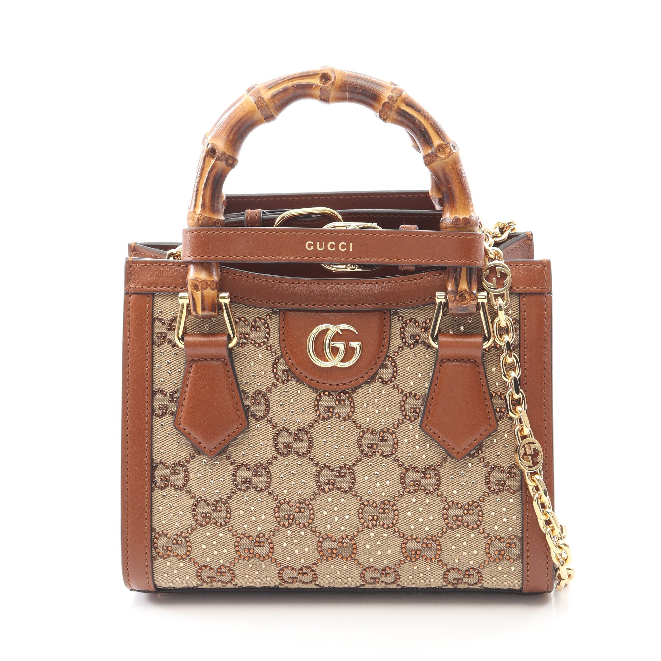 ダイアナ クリスタル スモール GGキャンバス ハンドバッグ トート