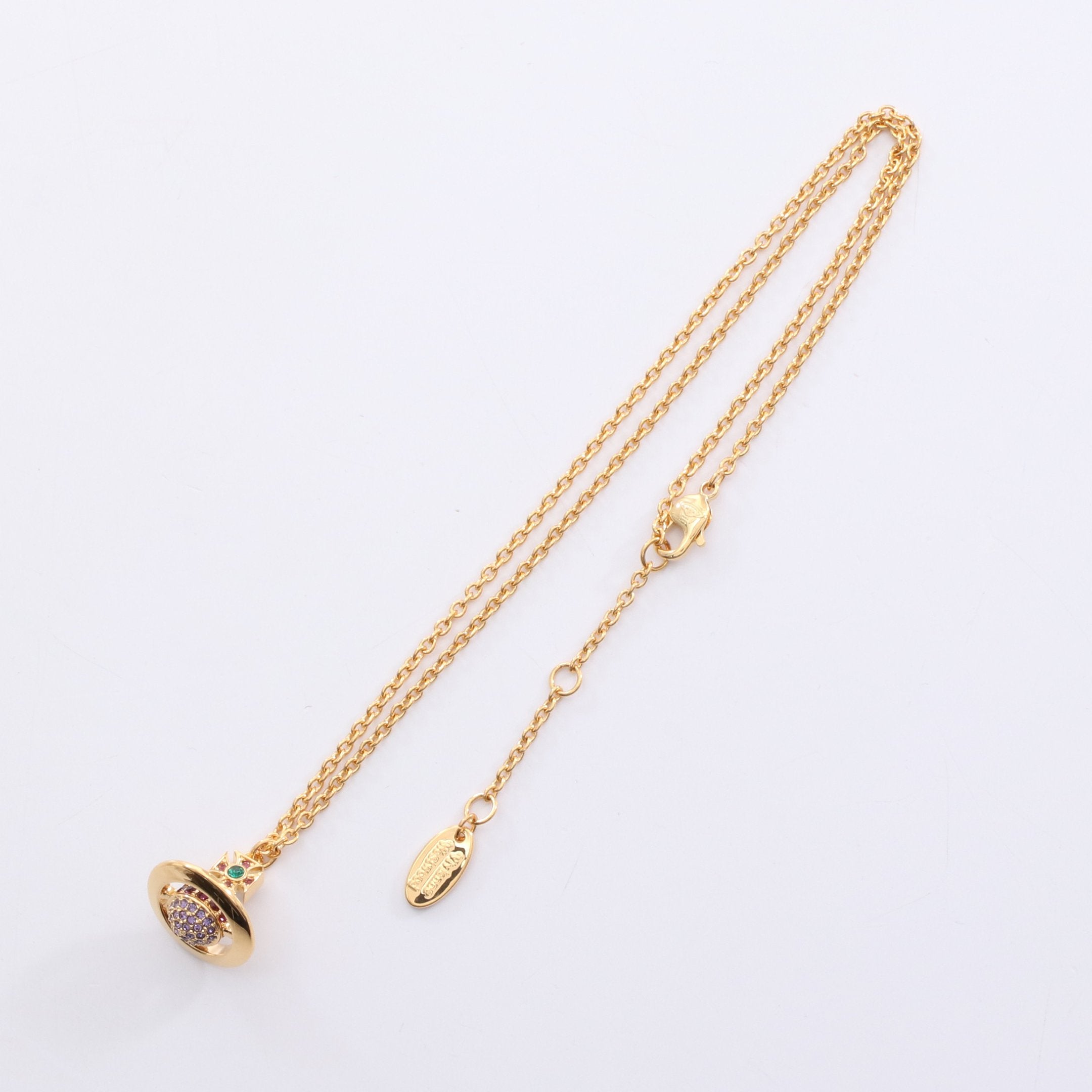 KIKA ORB ネックレス GP ラインストーン ゴールド マルチカラー