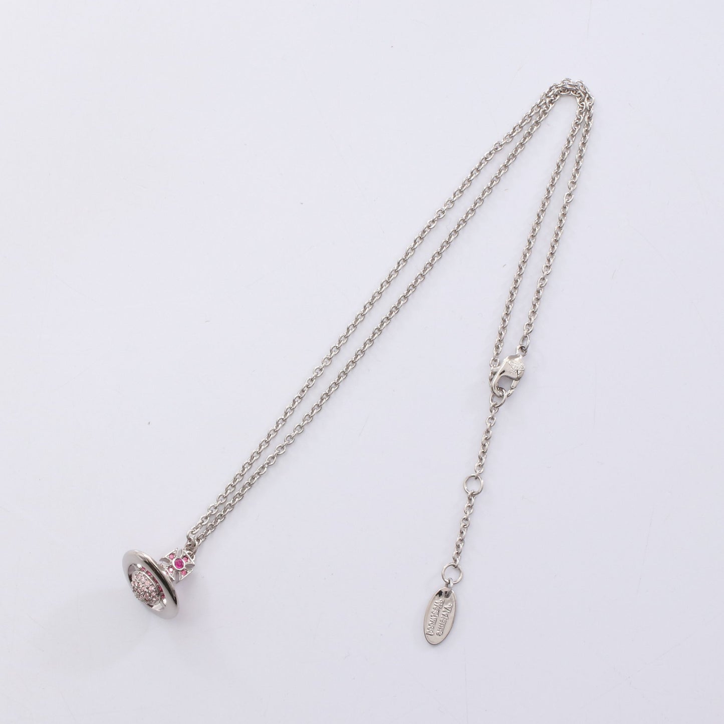 KIKA ORB ネックレス ラインストーン シルバー ピンク ヴィヴィアンウエストウッド アクセサリー Vivienne Westwood