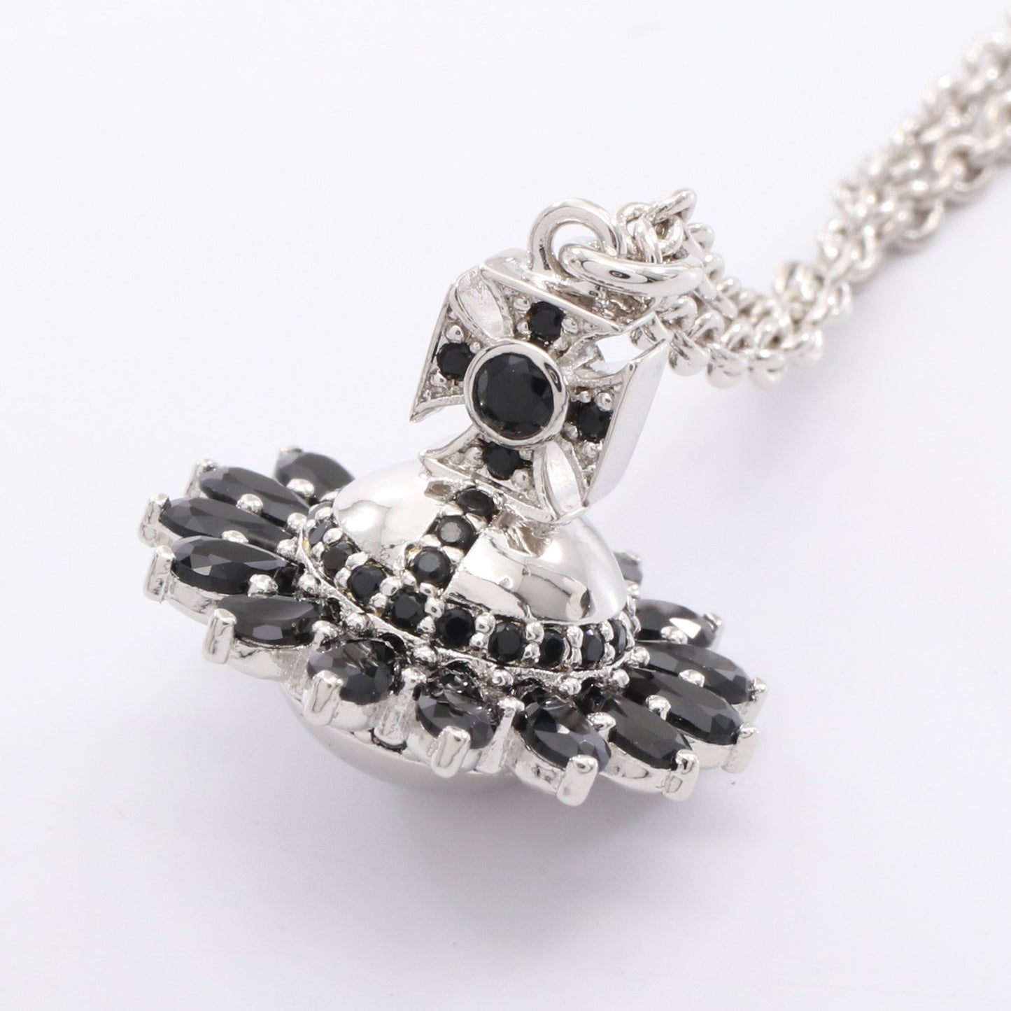 JORDANA ネックレス シルバー ラインストーン シルバー ブラック ヴィヴィアンウエストウッド アクセサリー Vivienne Westwood