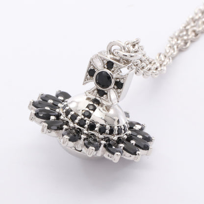 JORDANA ネックレス シルバー ラインストーン シルバー ブラック ヴィヴィアンウエストウッド アクセサリー Vivienne Westwood