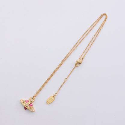 DIAMANTE HEART ネックレス GP ラインストーン ゴールド ピンク クリア ヴィヴィアンウエストウッド アクセサリー Vivienne Westwood