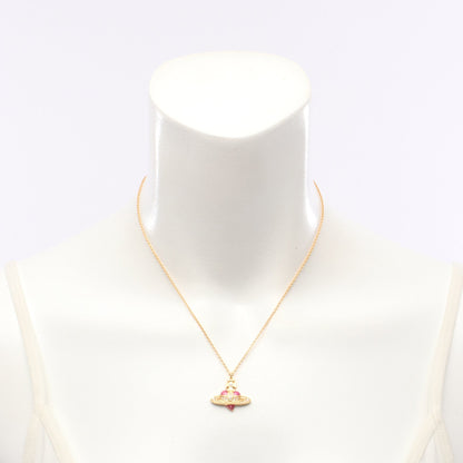 DIAMANTE HEART ネックレス GP ラインストーン ゴールド ピンク クリア ヴィヴィアンウエストウッド アクセサリー Vivienne Westwood